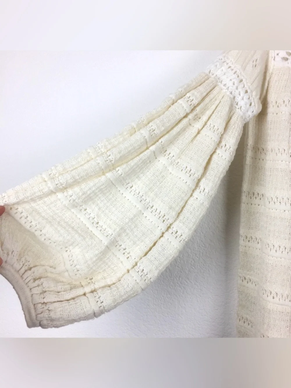 Free People Someday Crochet Sweater Size M